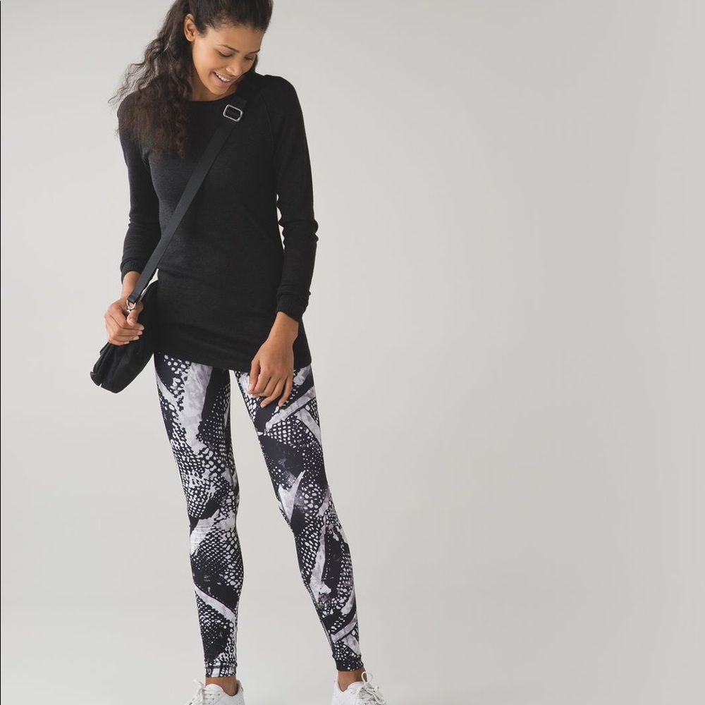 Lululemon Wunder Under Pant III *Full-On Luon - Black White Static Mist